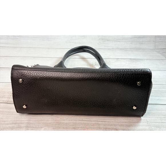 Kate Spade Southport Avenue Lydia Black Leather Large Satchel Shoulder Bag Purse - Picture 14 of 14
